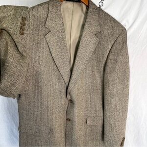 Vintage Bar WS Men 100 Silk Tweed Blazer Sport Coat Jacket Size 42L Western Suit